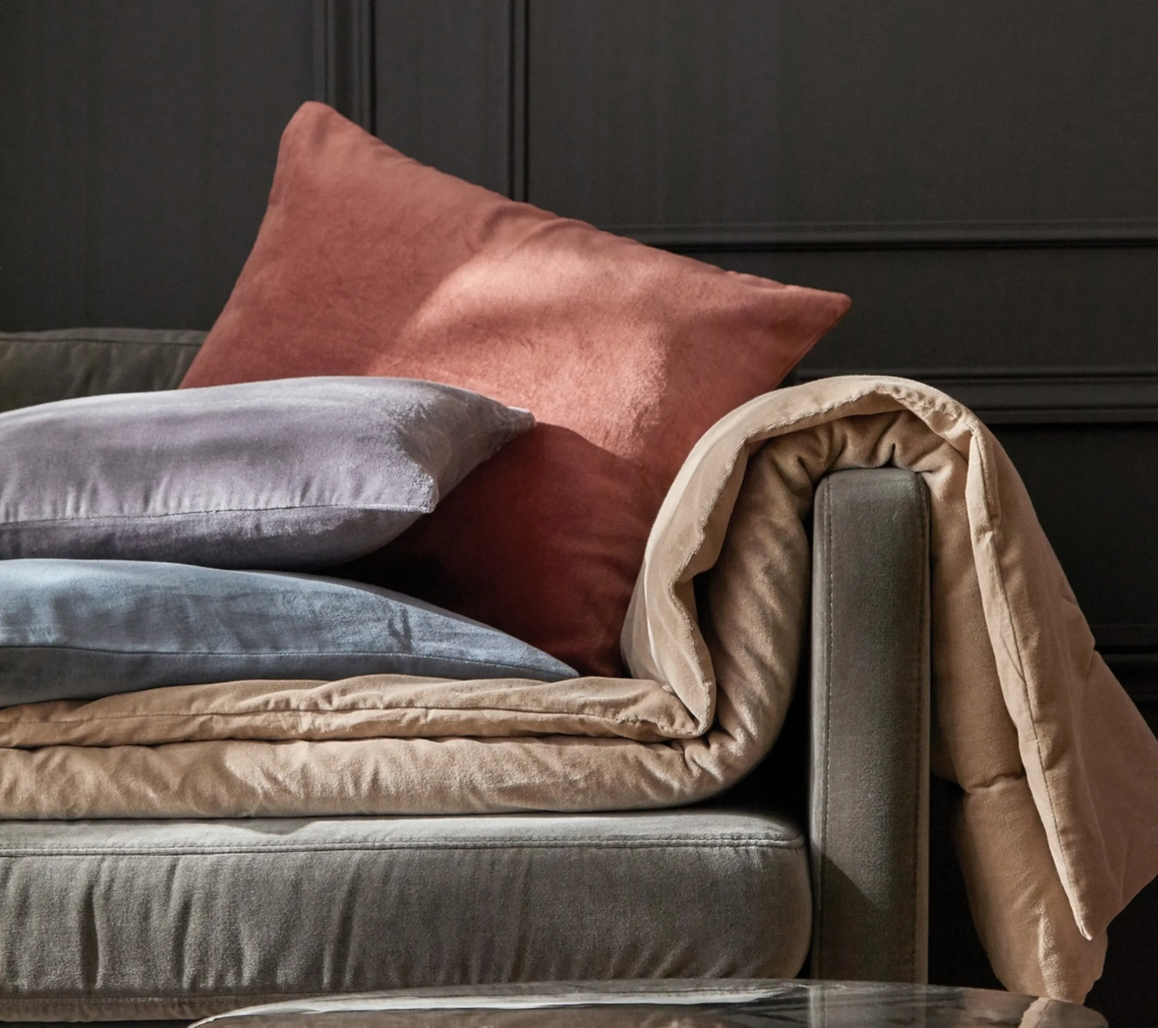 ENSEMBLE ENVELOPPE COUSSIN PACHA GRANIT