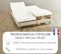 FORME HOUSSE 4 TETES UNI QUALITE C20 BLANC