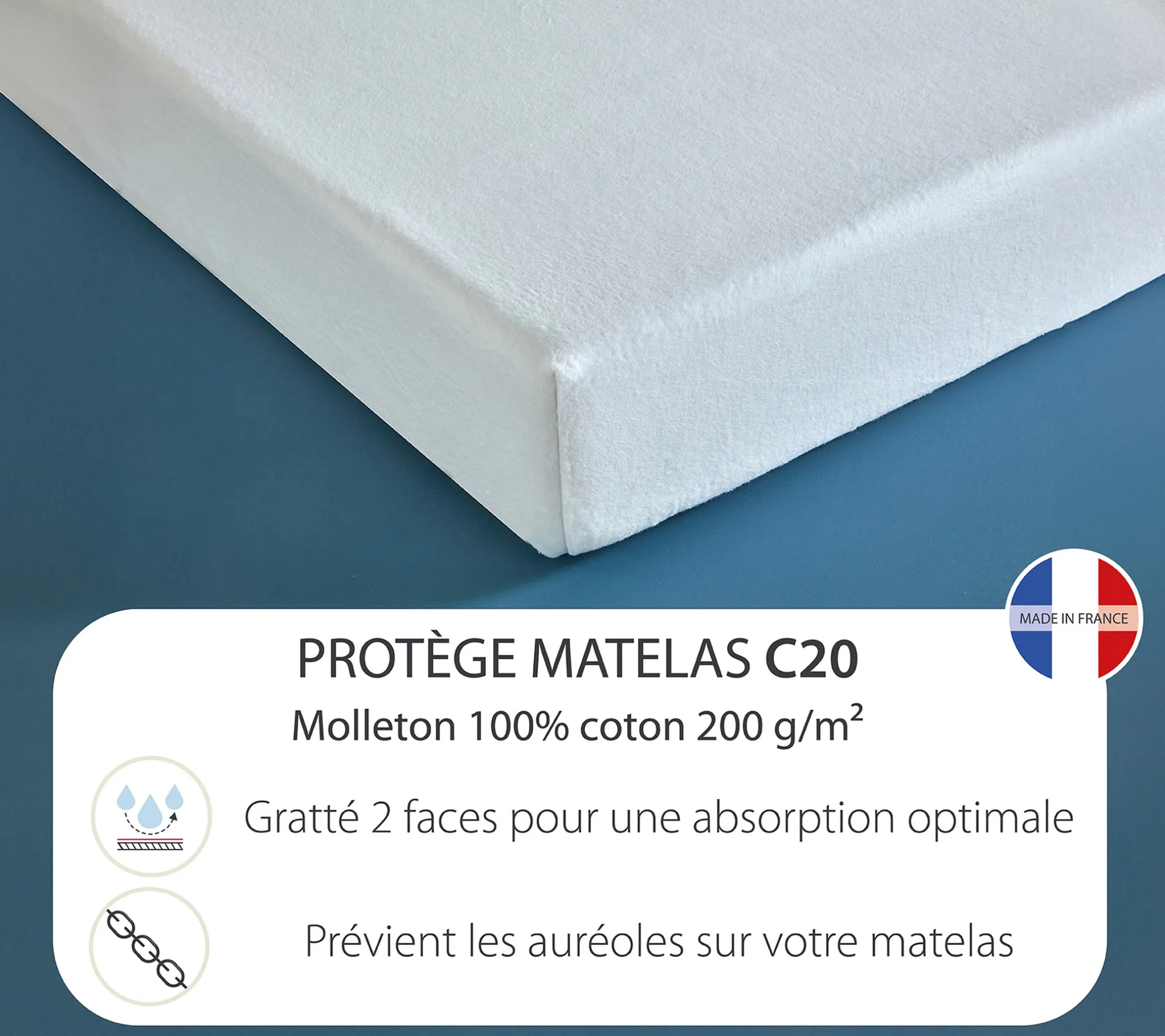 FORME HOUSSE UNI QUALITE C20 BLANC