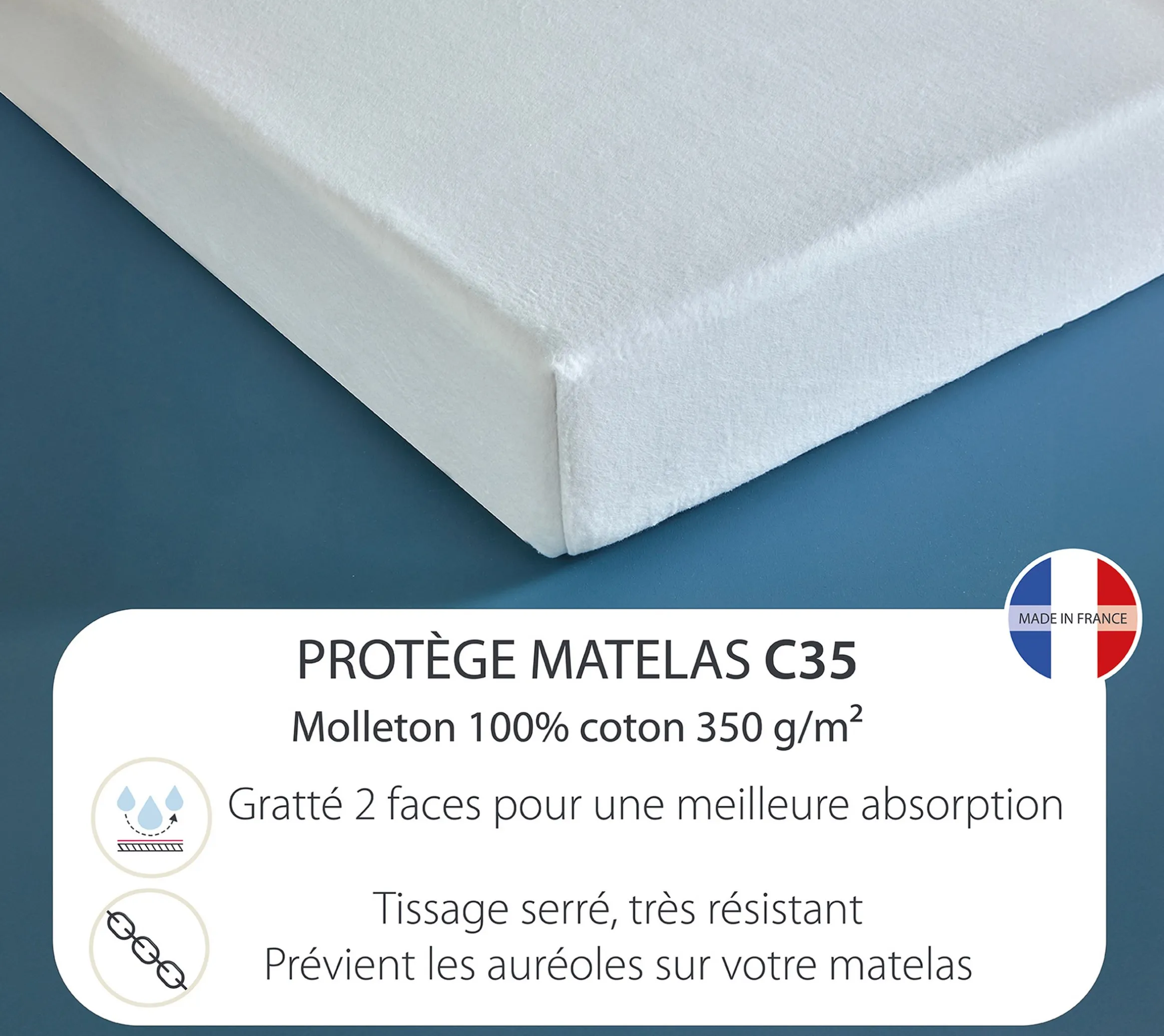 FORME HOUSSE UNI QUALITE C35 BLANC