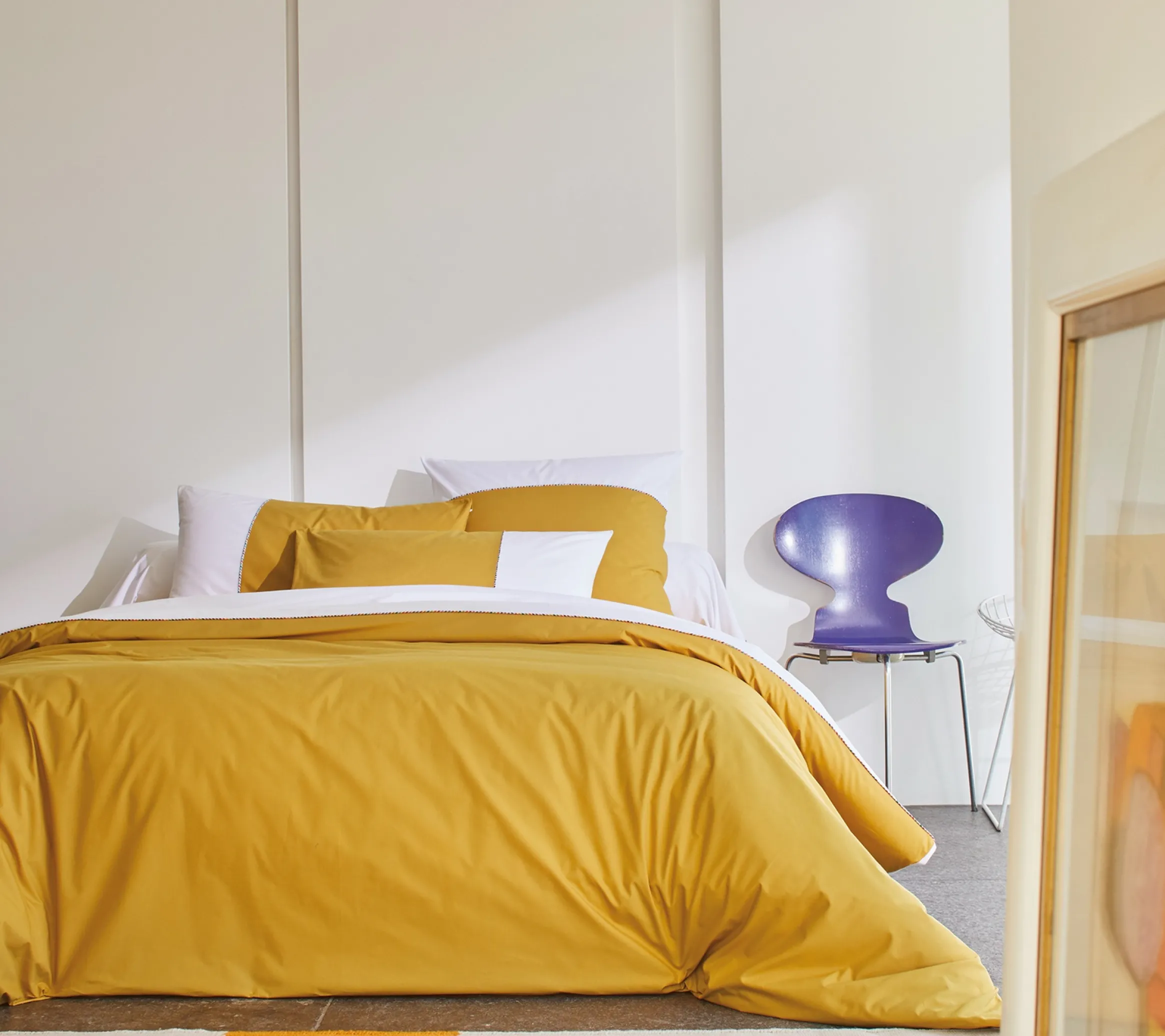 HOUSSE DE COUETTE DUO OCRE