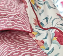 HOUSSE DE COUETTE JARDIN ORIENTAL CARMIN