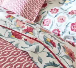 HOUSSE DE COUETTE JARDIN ORIENTAL CARMIN
