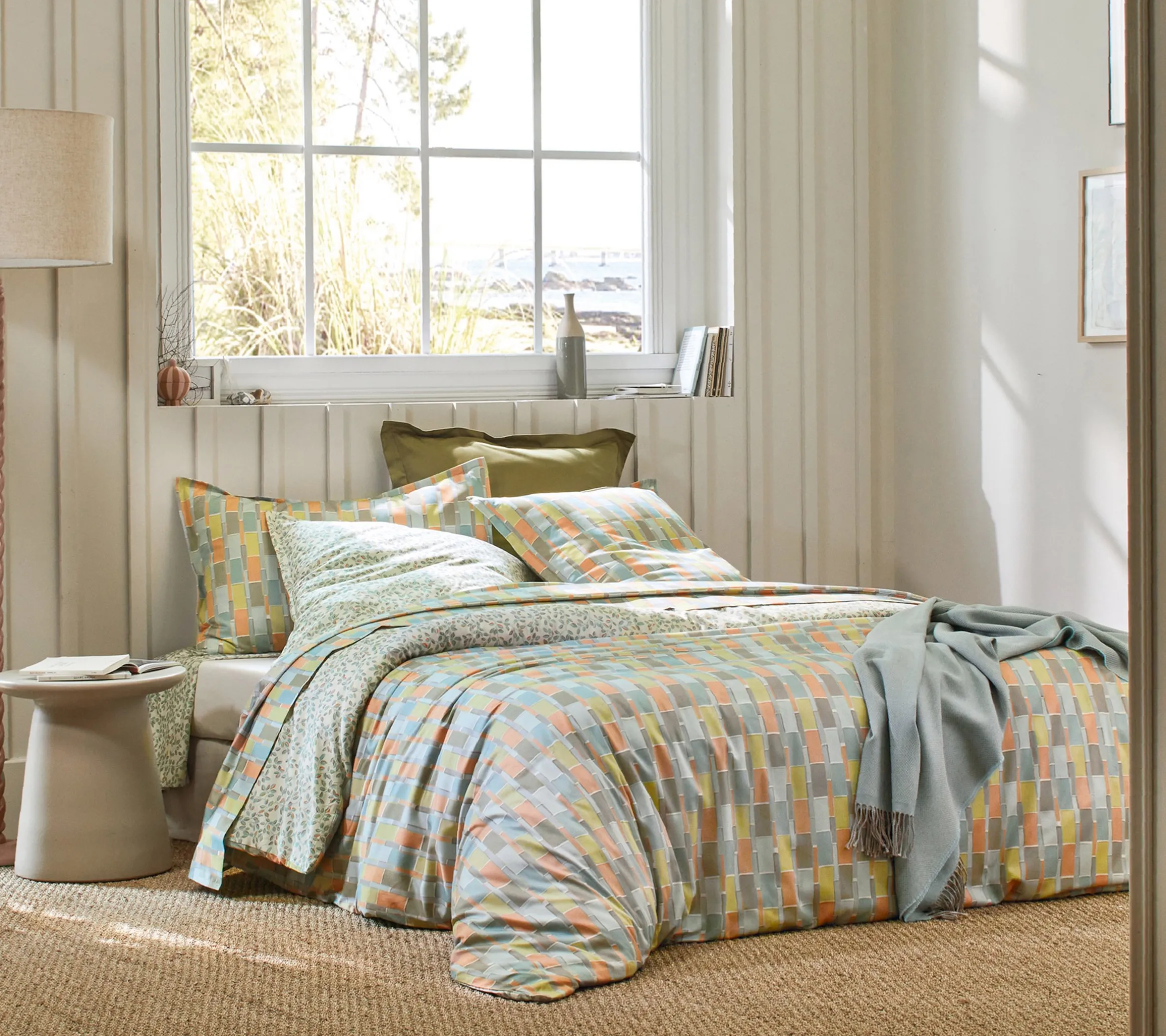HOUSSE DE COUETTE MIX AND MATCH CELADON