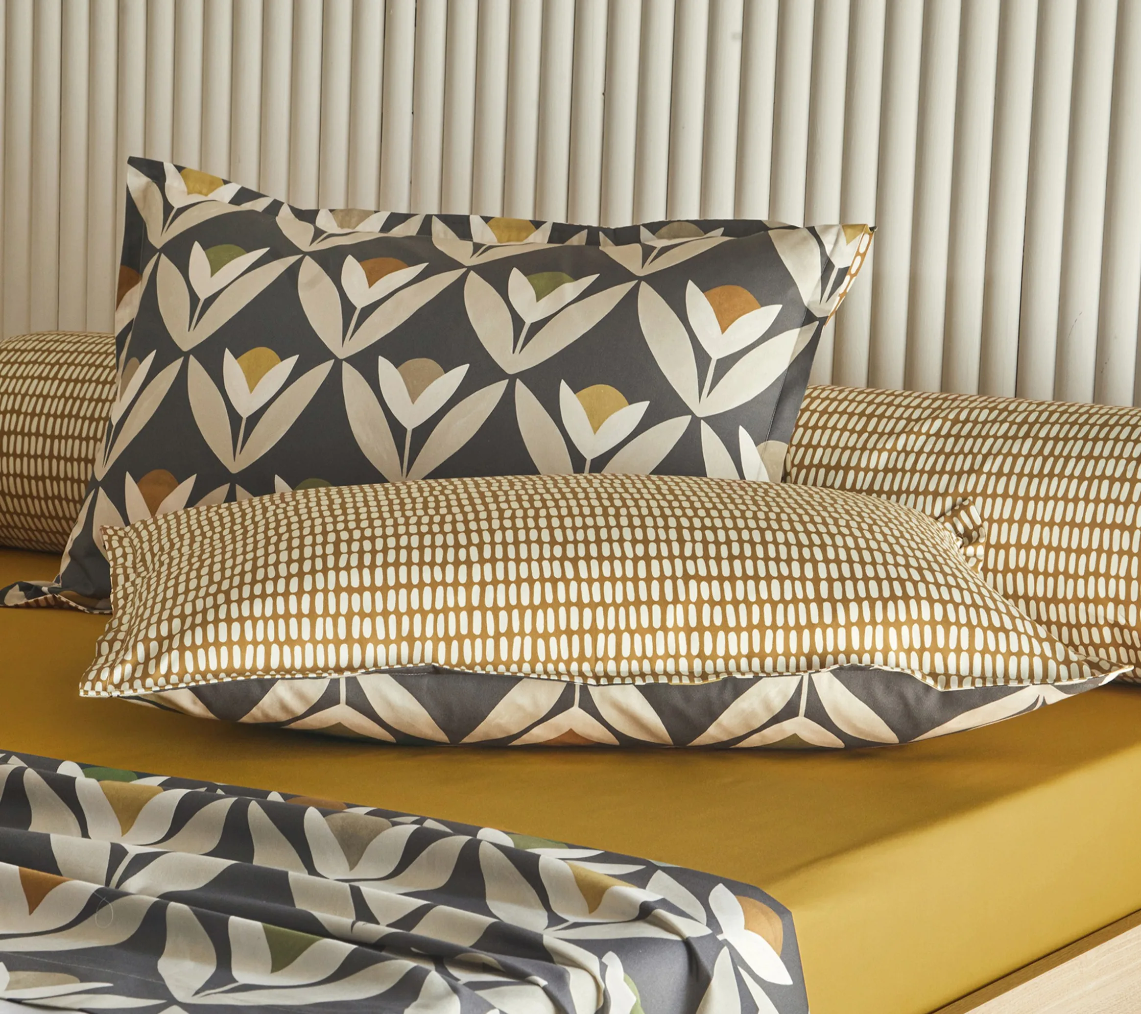 HOUSSE DE COUETTE TULIPES FUSAIN