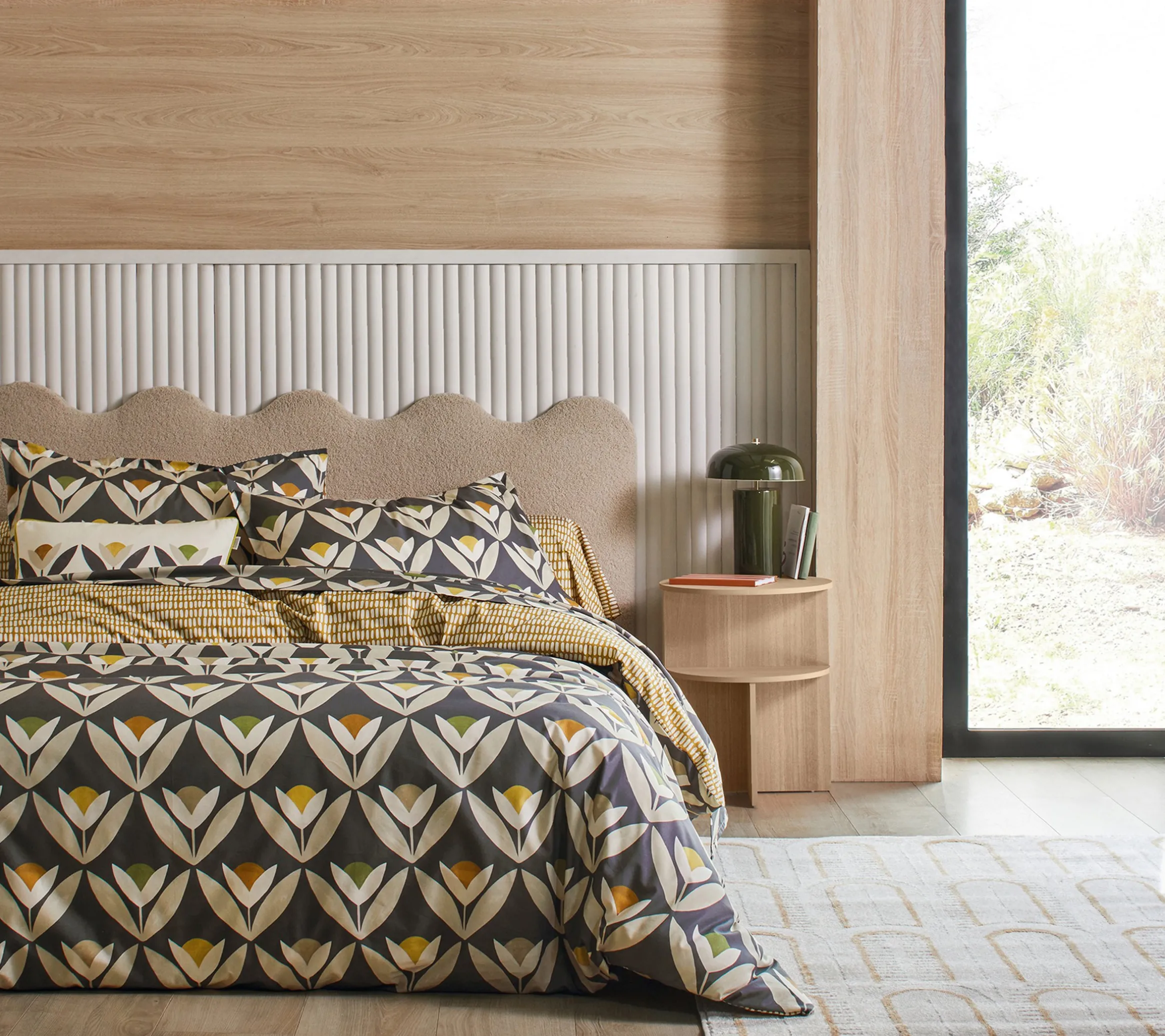 HOUSSE DE COUETTE TULIPES FUSAIN