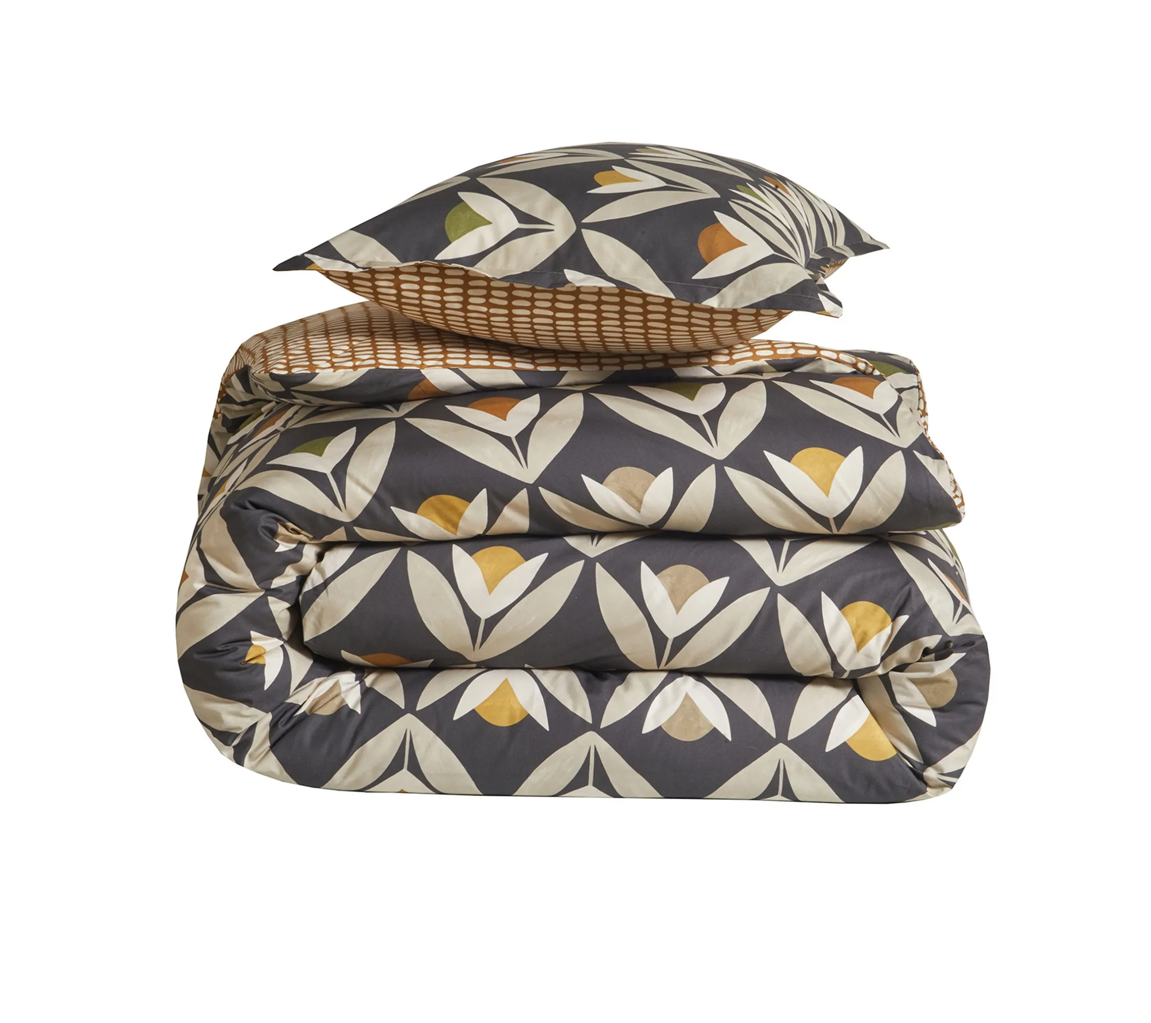 HOUSSE DE COUETTE TULIPES FUSAIN