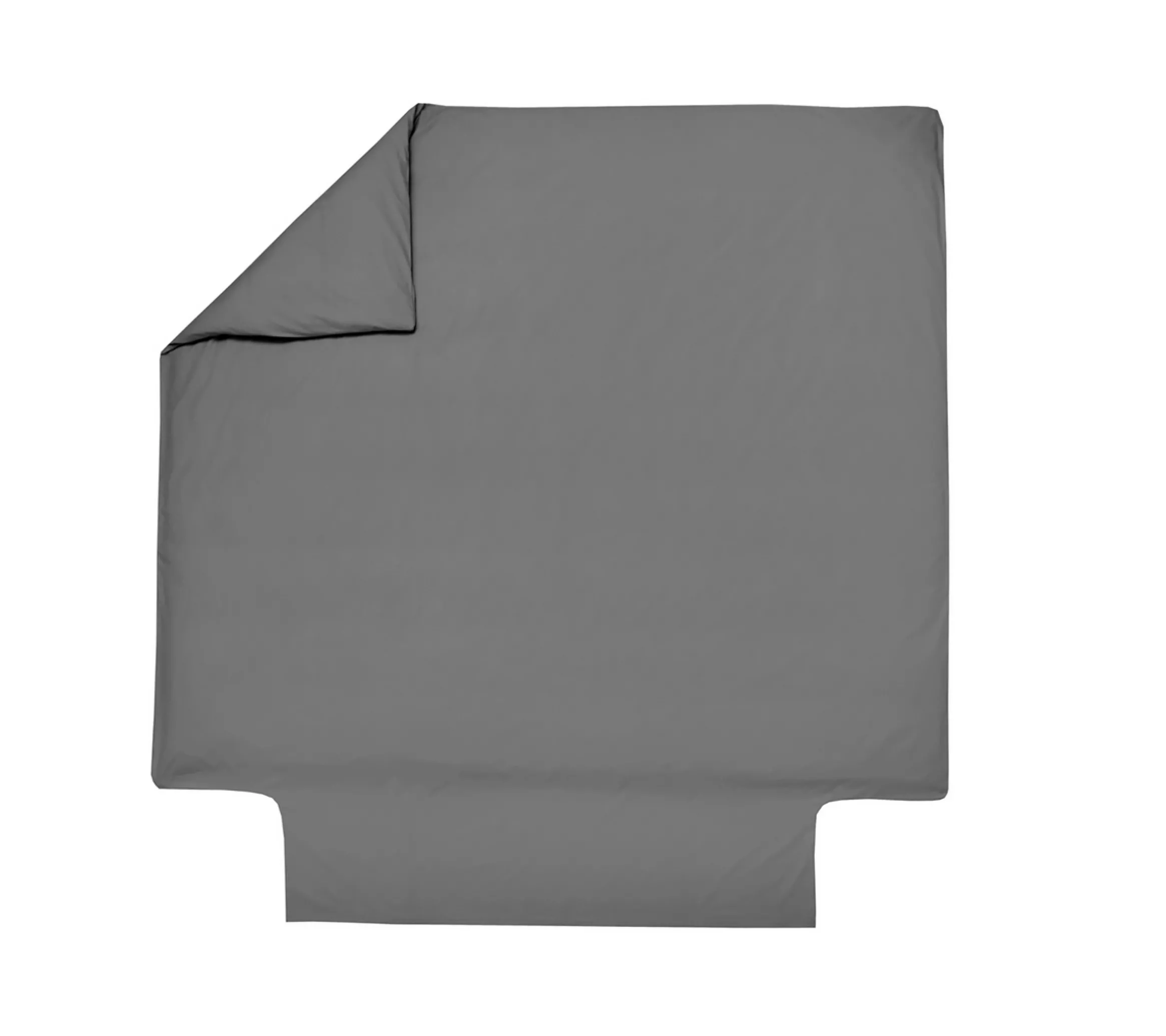 HOUSSE DE COUETTE UNI COTON FUSAIN