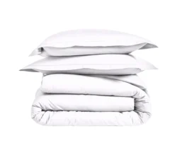 HOUSSE DE COUETTE UNI PERCALE BLANC