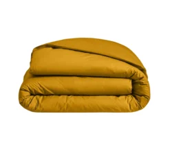 HOUSSE DE COUETTE UNI PERCALE OCRE