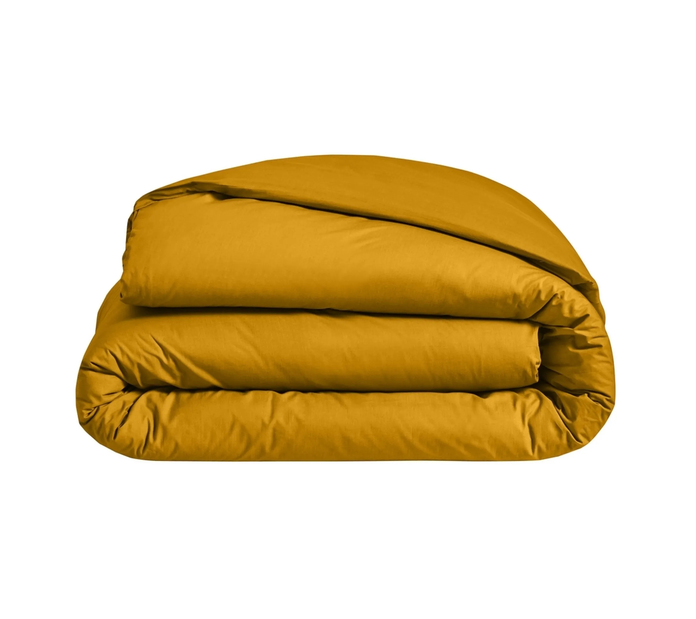 HOUSSE DE COUETTE UNI PERCALE OCRE