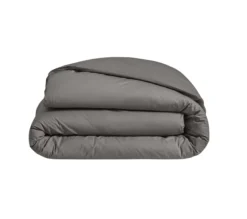 HOUSSE DE COUETTE UNI PERCALE ACIER