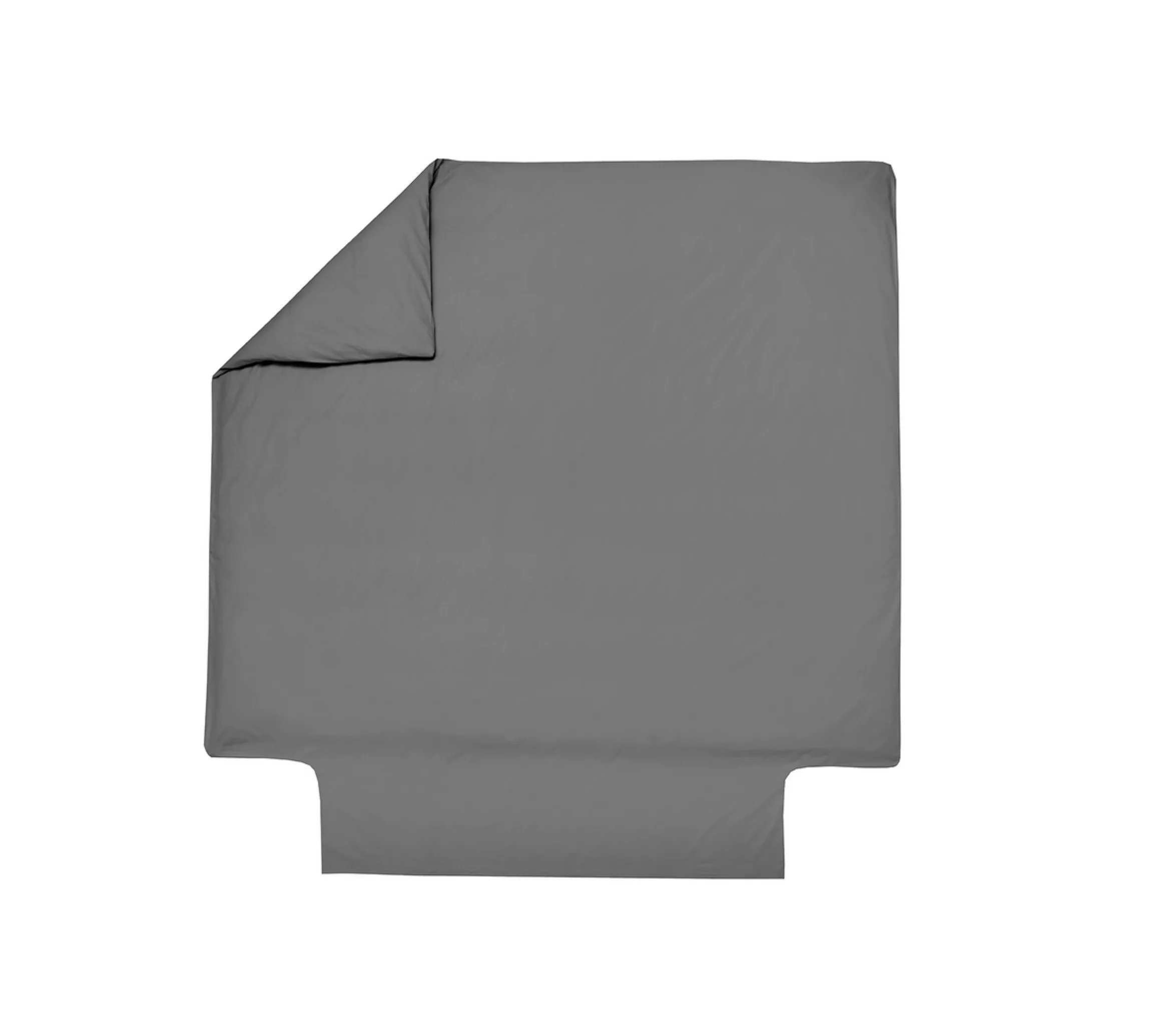 HOUSSE DE COUETTE UNI PERCALE ACIER