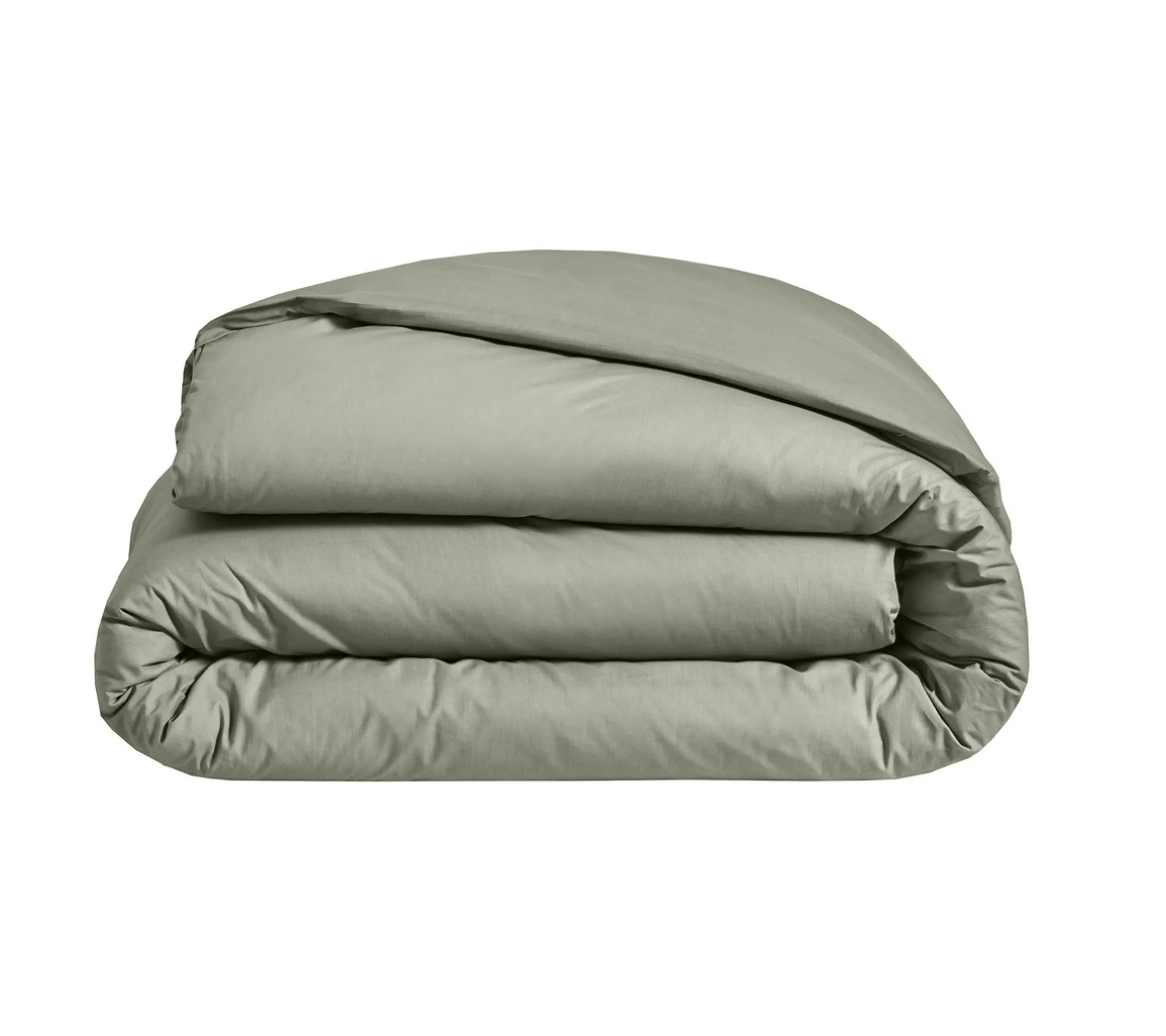 HOUSSE DE COUETTE UNI PERCALE SAUGE
