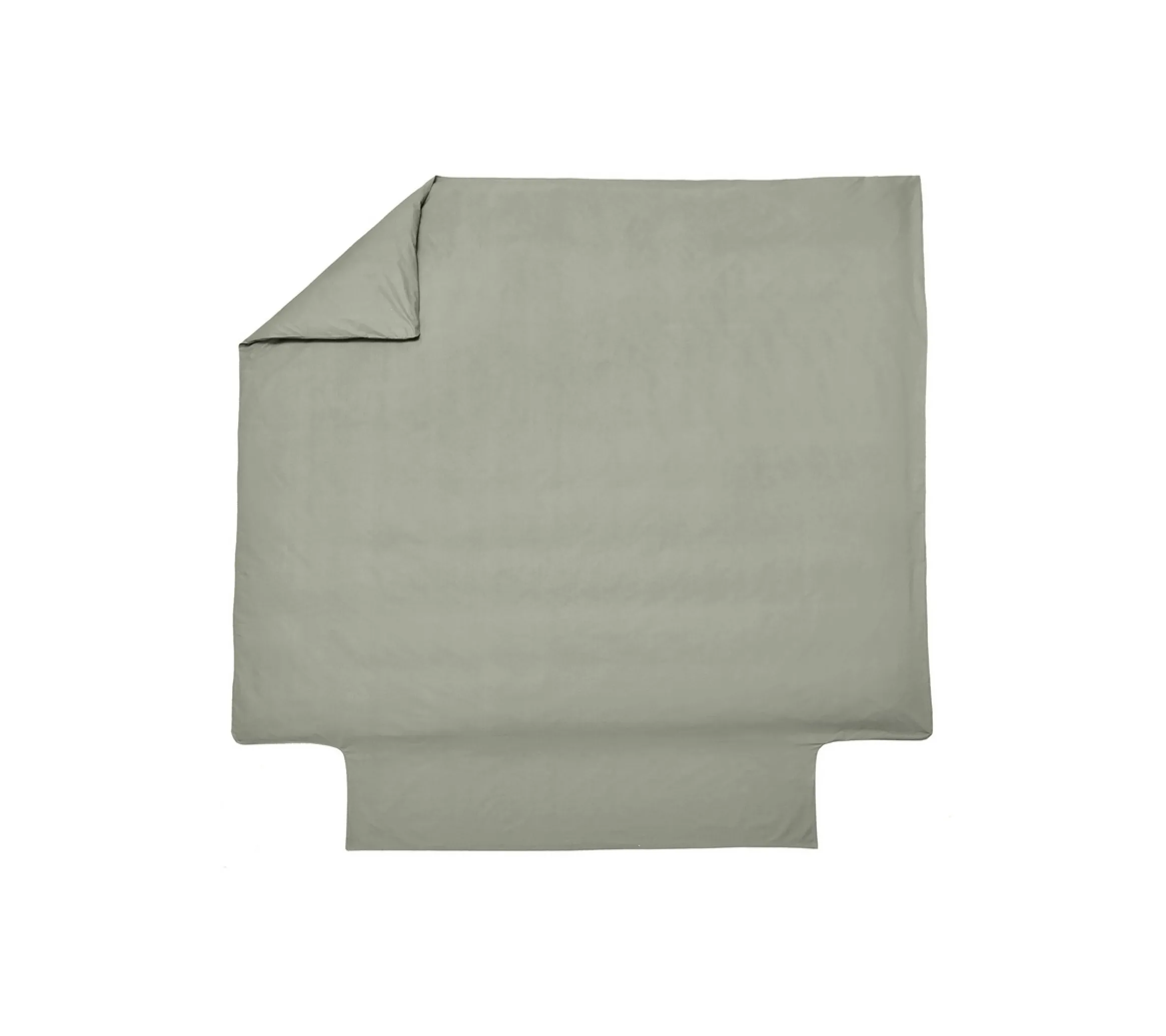 HOUSSE DE COUETTE UNI PERCALE SAUGE