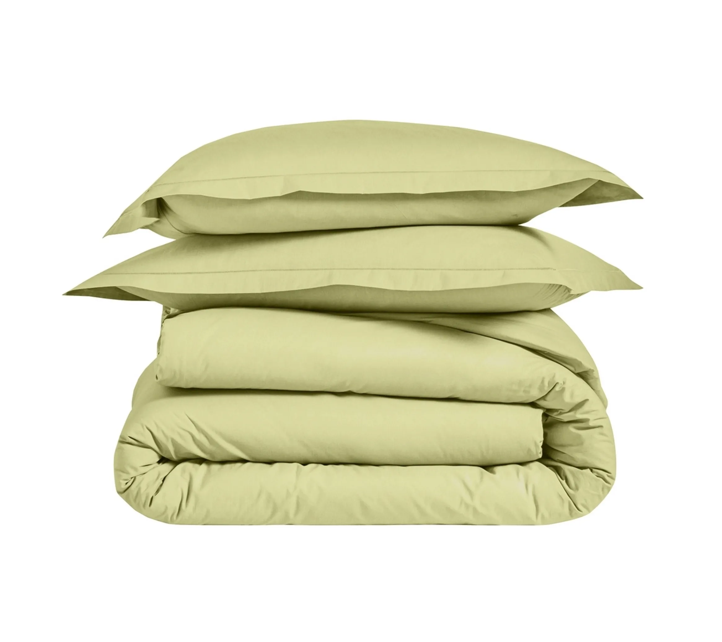 HOUSSE DE COUETTE UNI PERCALE ANIS