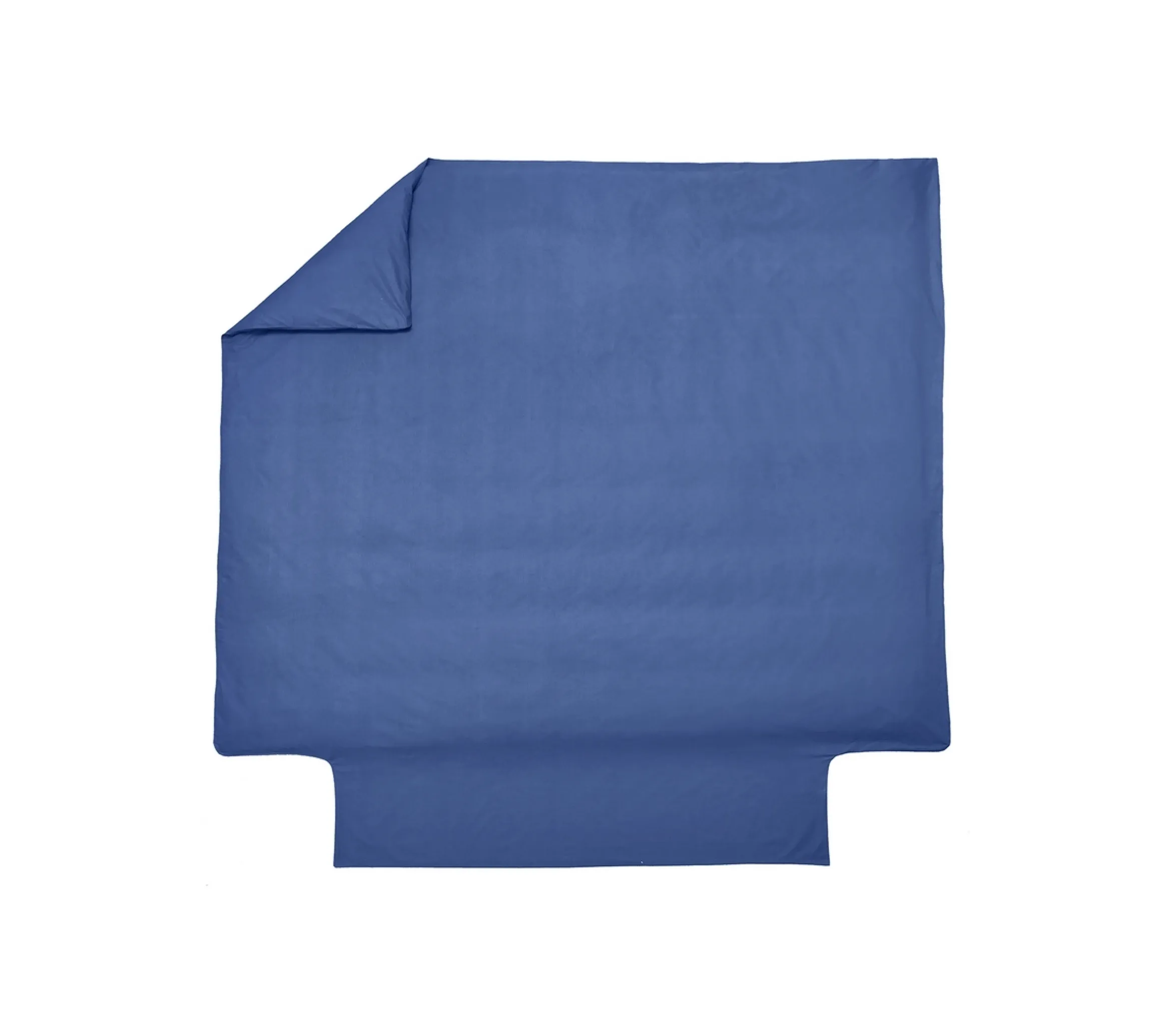 HOUSSE DE COUETTE UNI PERCALE BLEU PAON