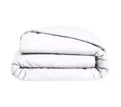 HOUSSE DE COUETTE UNI SATIN BLANC