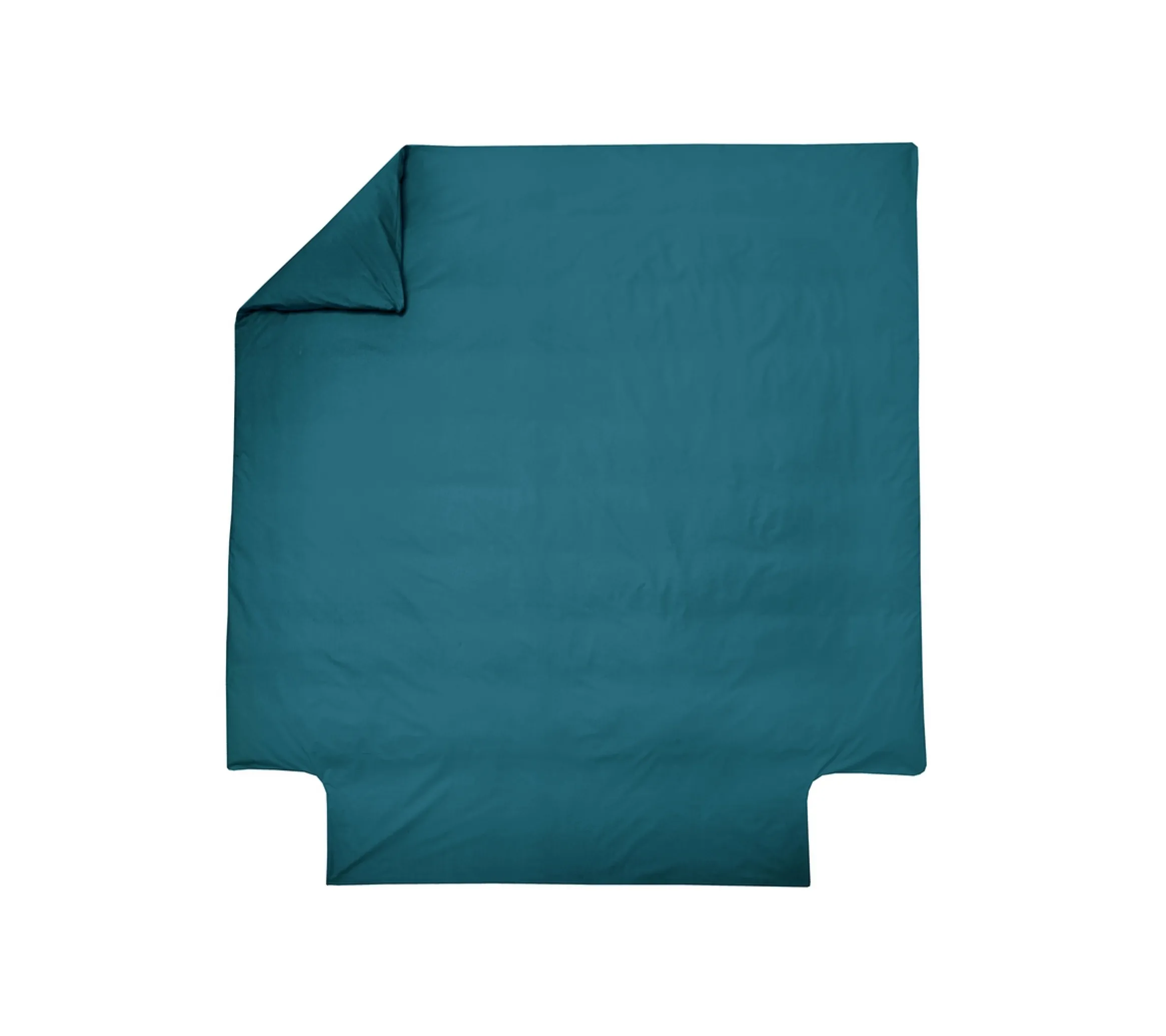 HOUSSE DE COUETTE UNI SATIN BLEU PAON