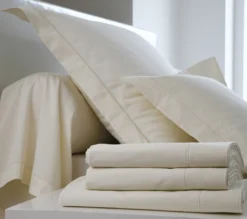 HOUSSE DE COUETTE UNI SATIN NATUREL
