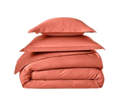 HOUSSE DE COUETTE UNI SATIN ROSE BOISE
