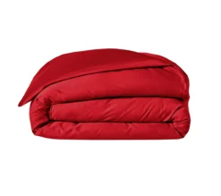 HOUSSE DE COUETTE UNI SATIN ROUGE OPERA