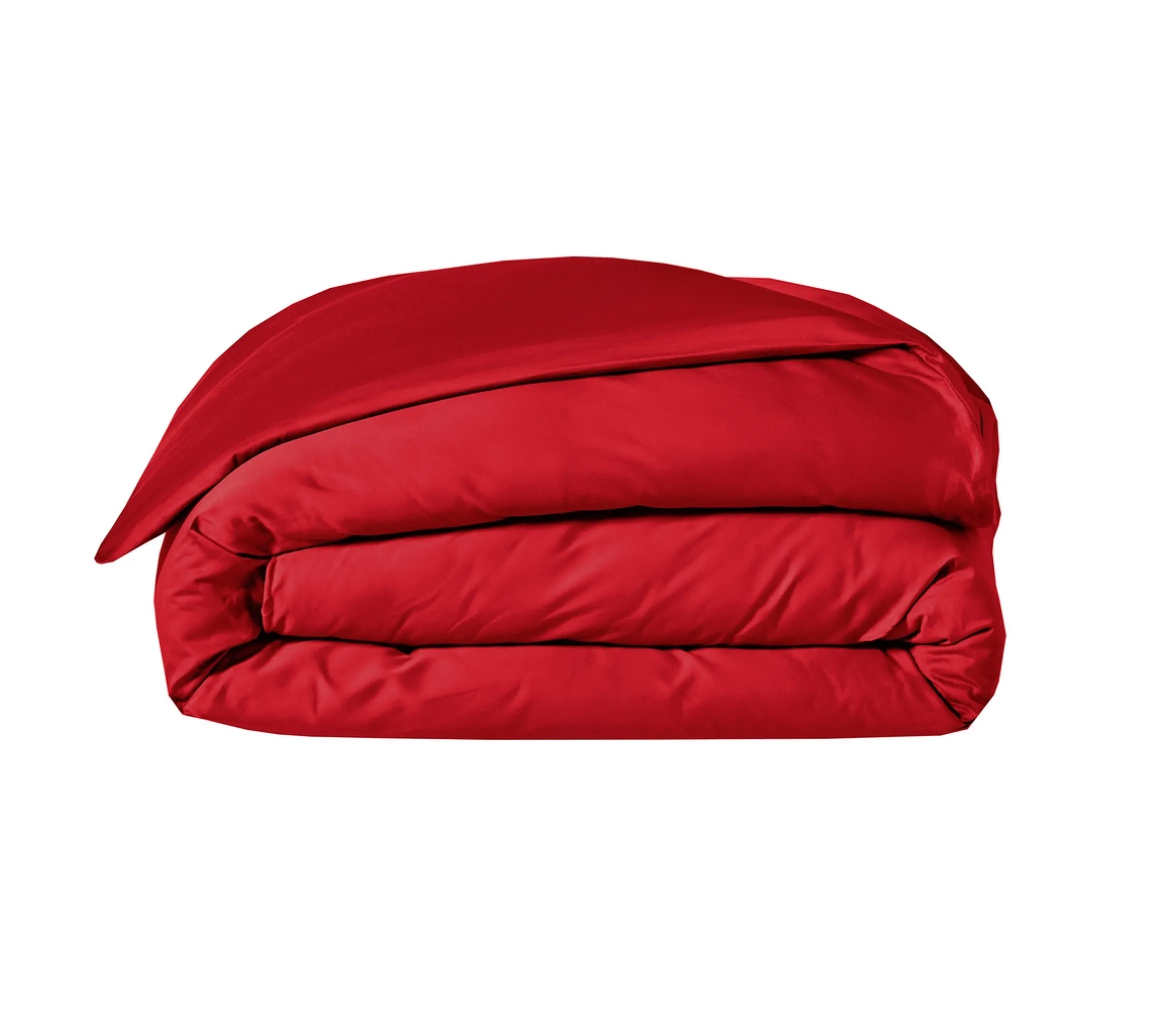 HOUSSE DE COUETTE UNI SATIN ROUGE OPERA