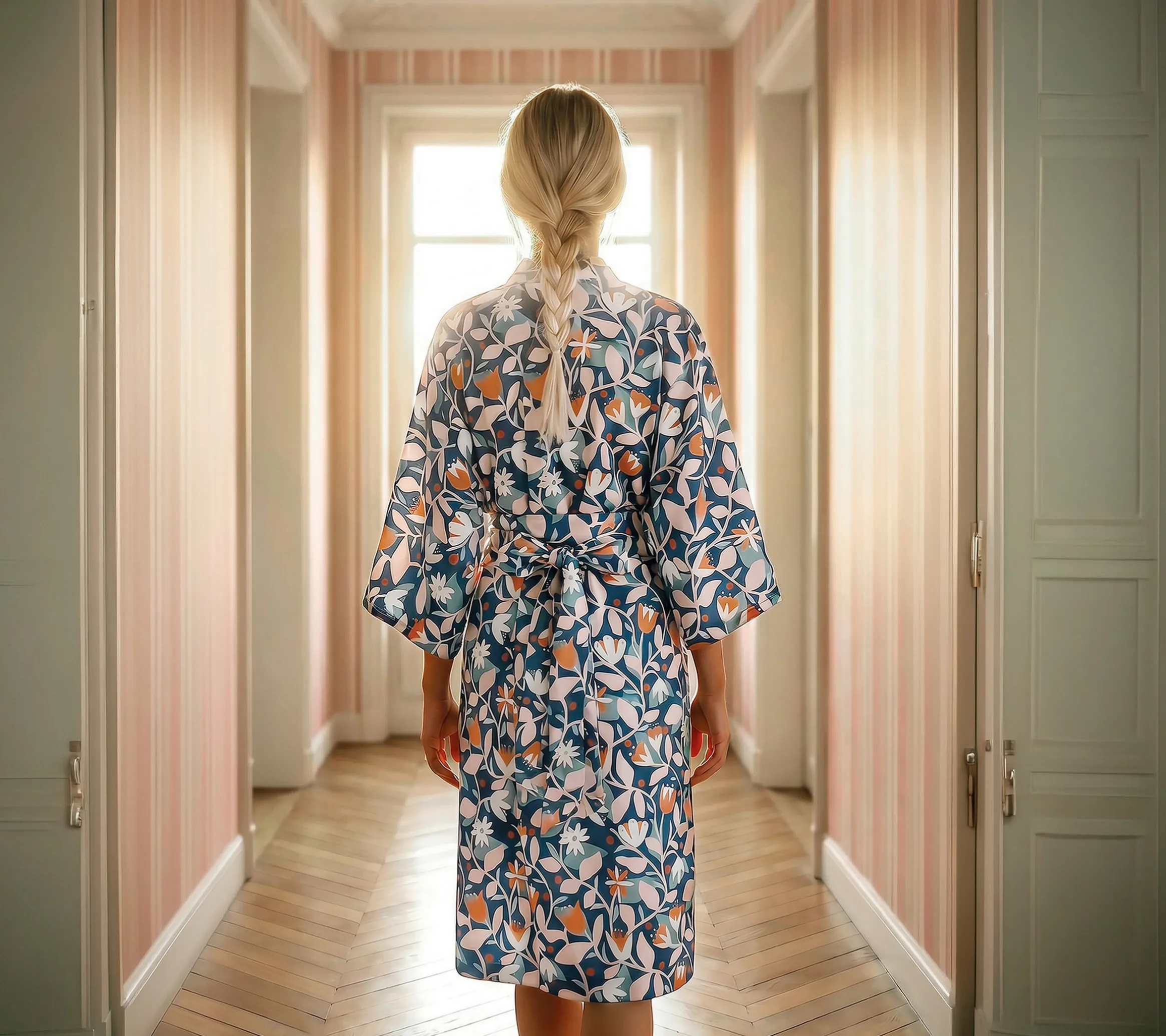 KIMONO DAISY BLEU NUIT