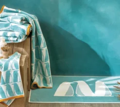 SERVIETTE DE BAIN BANQUISE TURQUOISE