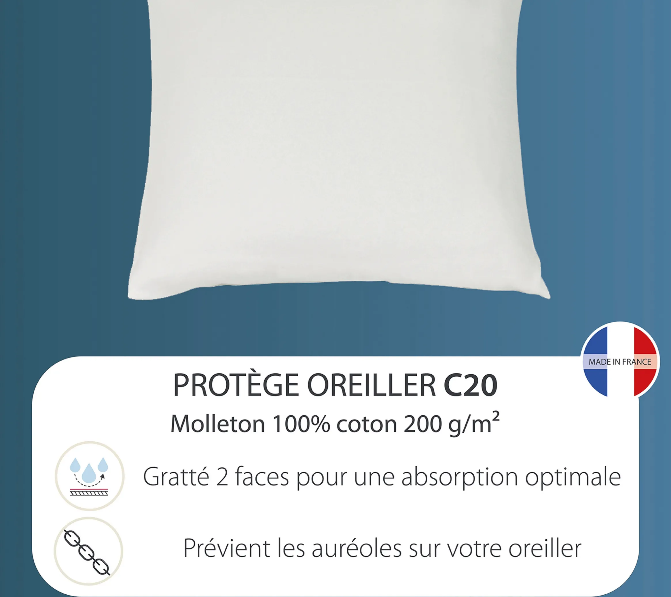 TAIE UNI QUALITE C20 BLANC