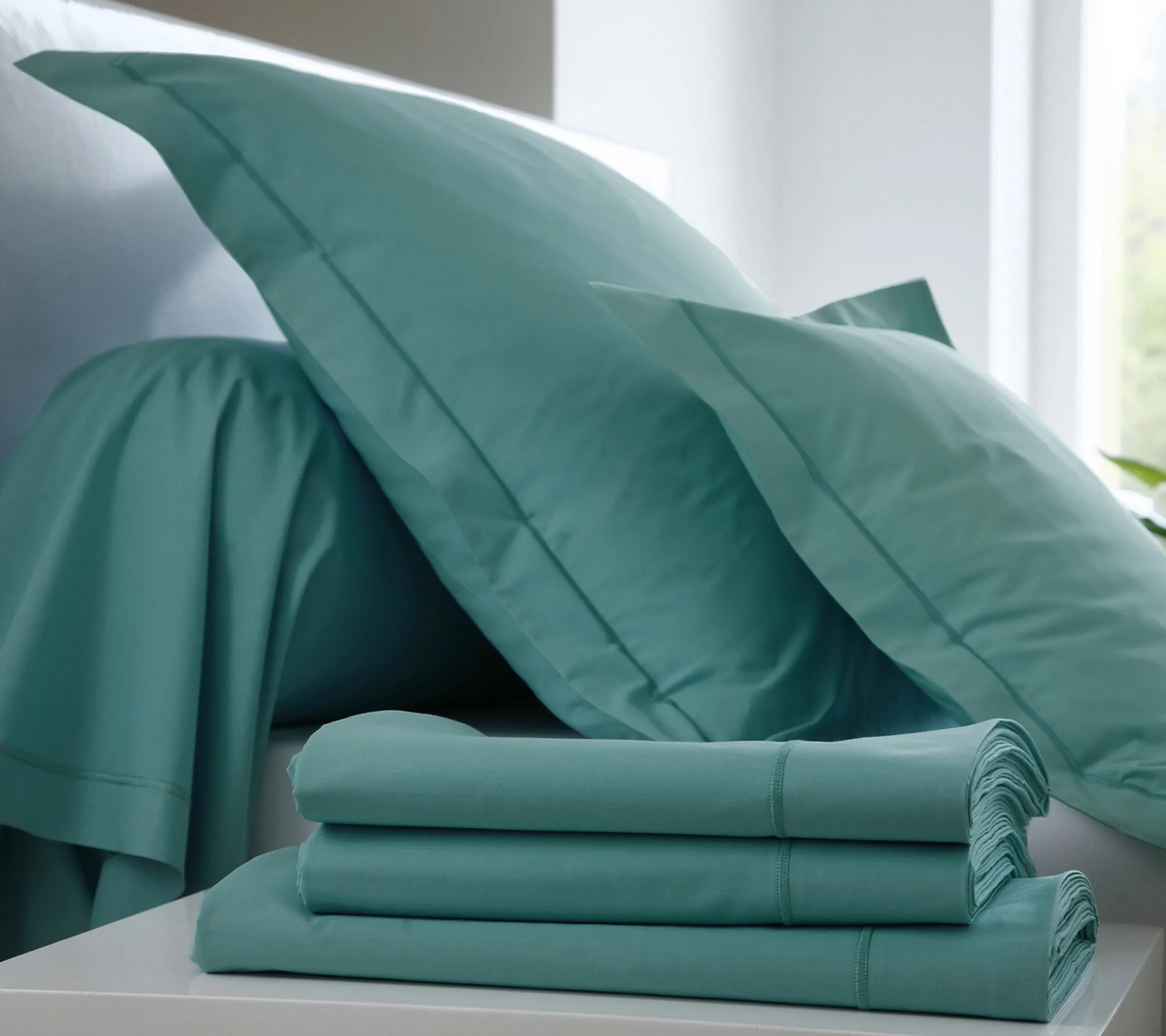TAIE UNI SATIN CELADON