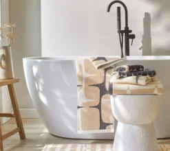 TAPIS DE BAIN MIX LOHKO BEIGE